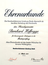 Ehrenurkunde